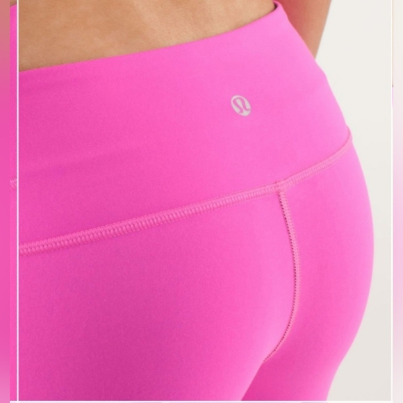 LULULEMON REVERSIBLE WOMEN'S WUNDER UNDER LEGGINGS PINK/BLACK Sz 4 - Picture 5 of 12